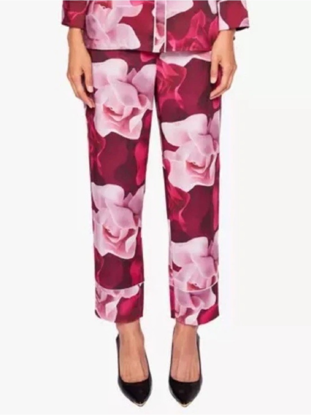 Ted Baker Mianat Porcelain Rose Pajama Style Pants size 1 or small